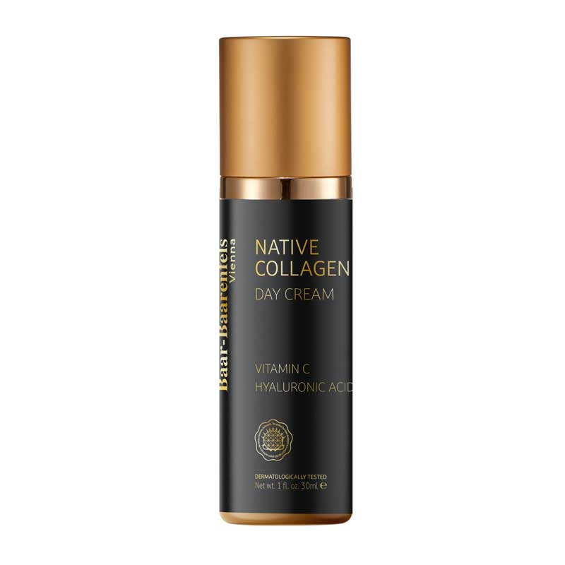 Experience radiant skin every day with our Native Collagen Day Cream, enriched with Hyaluronic Acid and Vitamin C. Rejuvenate and hydrate for a glowing complexion.